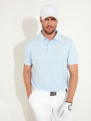 Mens Cray drycool polo - lt.blue