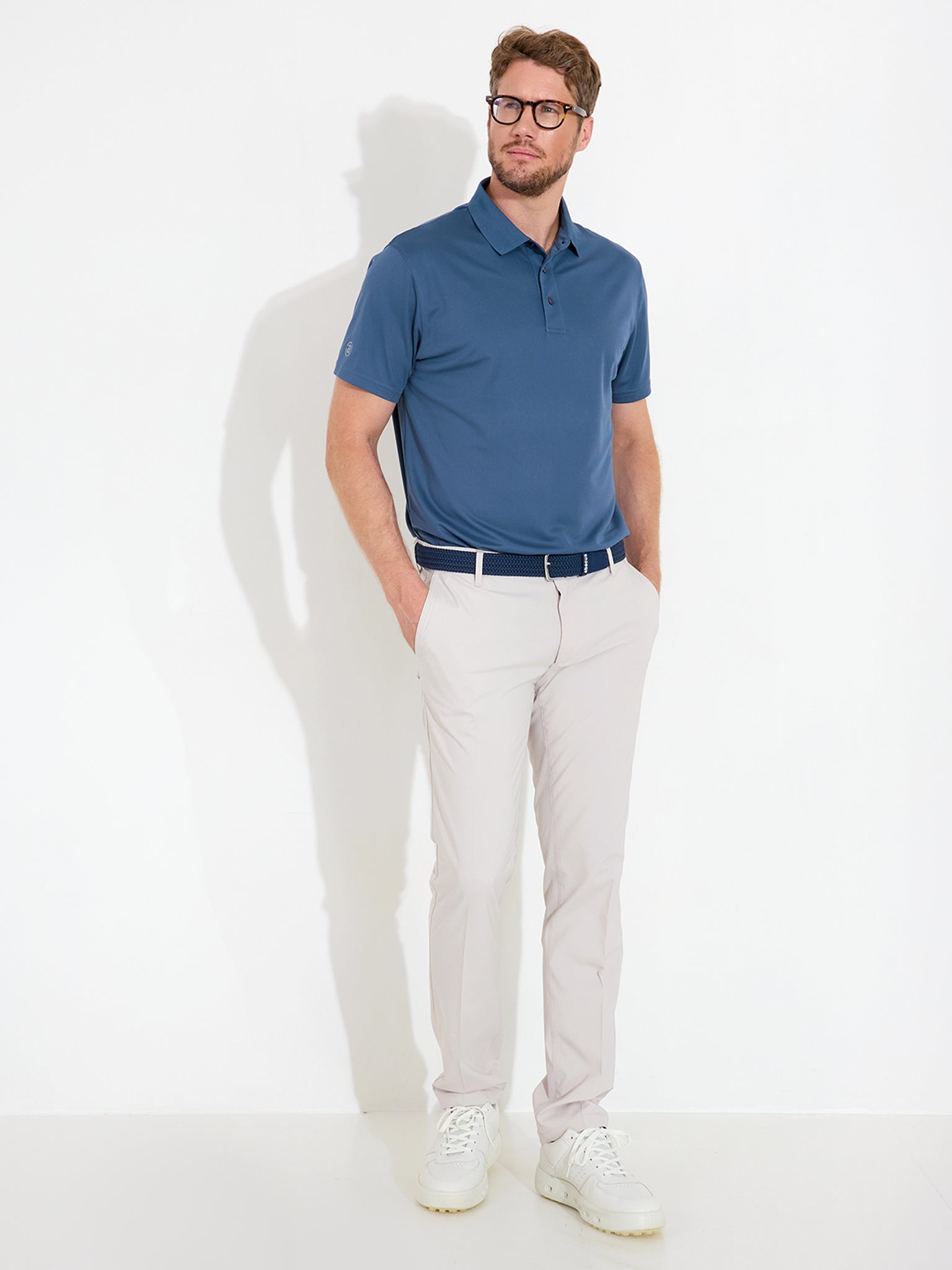 Mens Cray drycool polo - steelblue-3