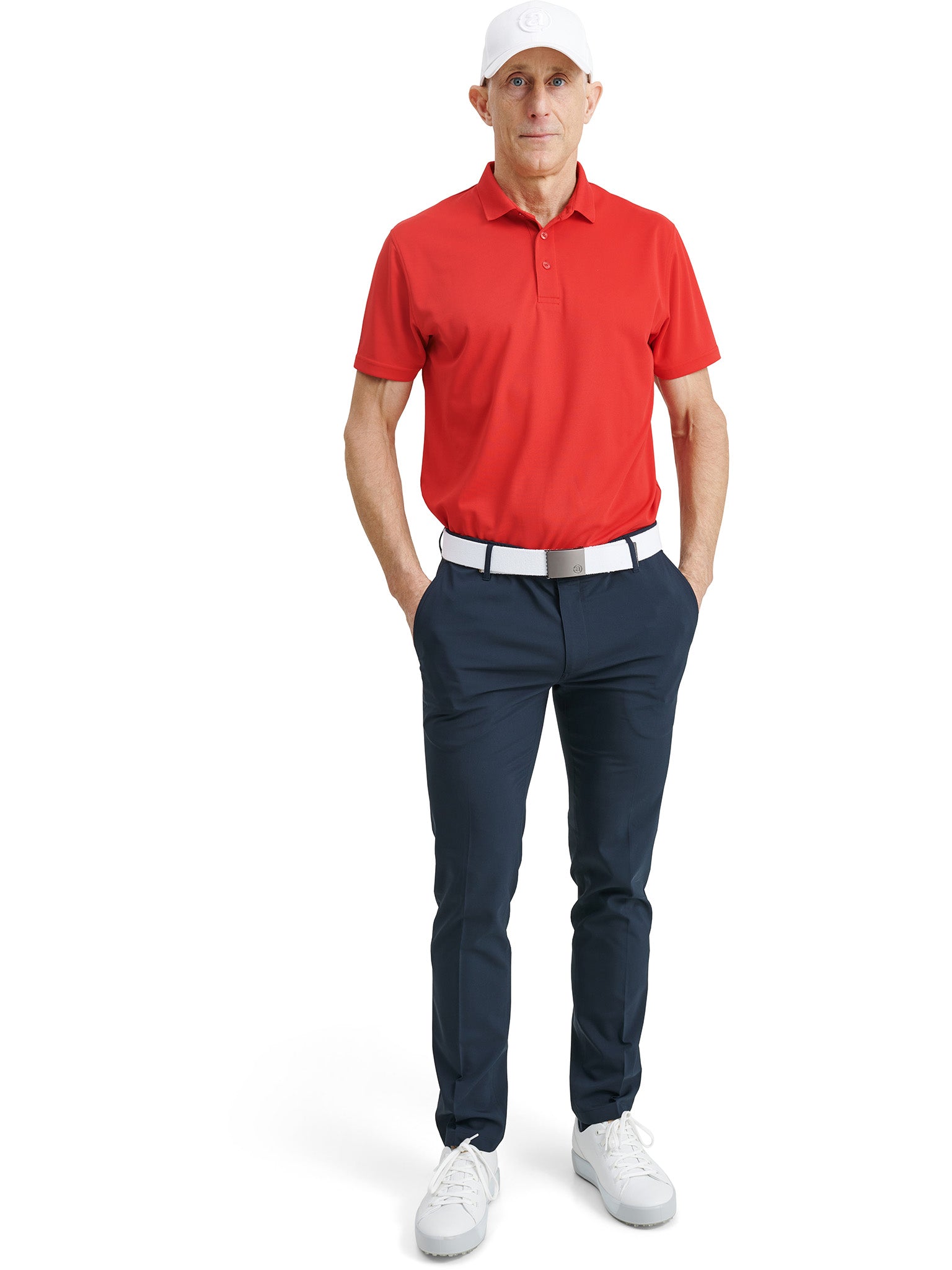 Mens Cray drycool polo - red-2