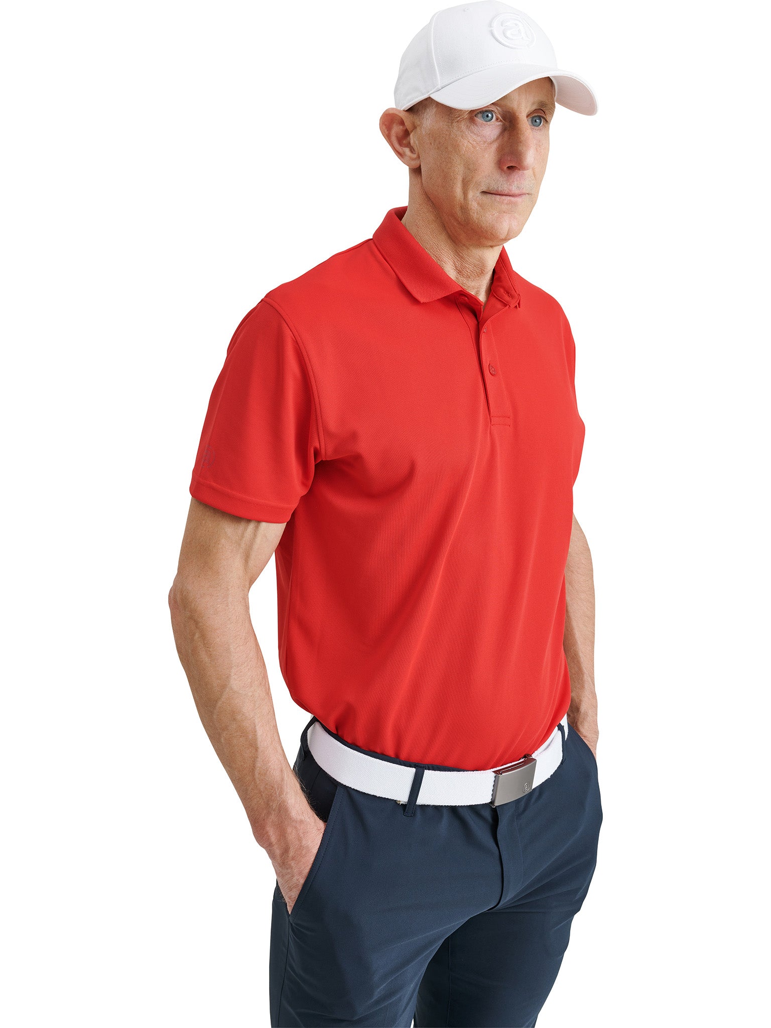 Mens Cray drycool polo - red-3