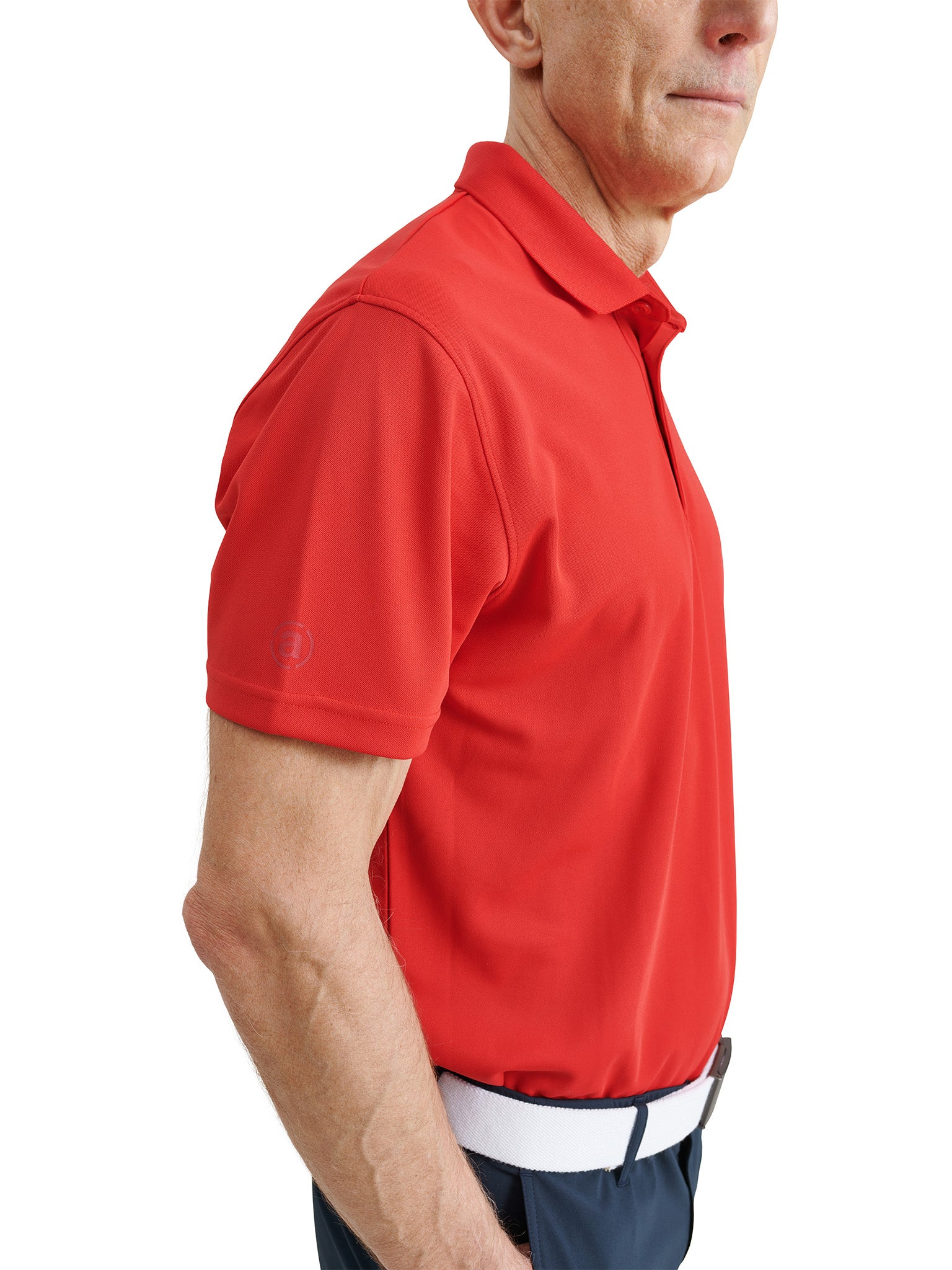 Mens Cray drycool polo - red-5