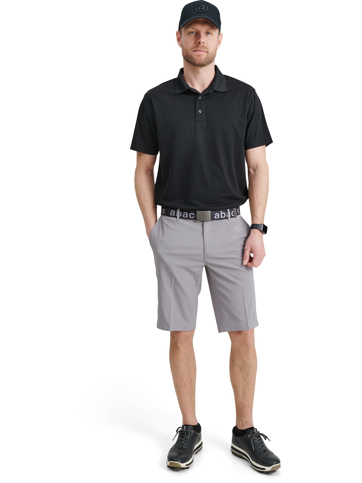 Mens Cray drycool polo - black-2