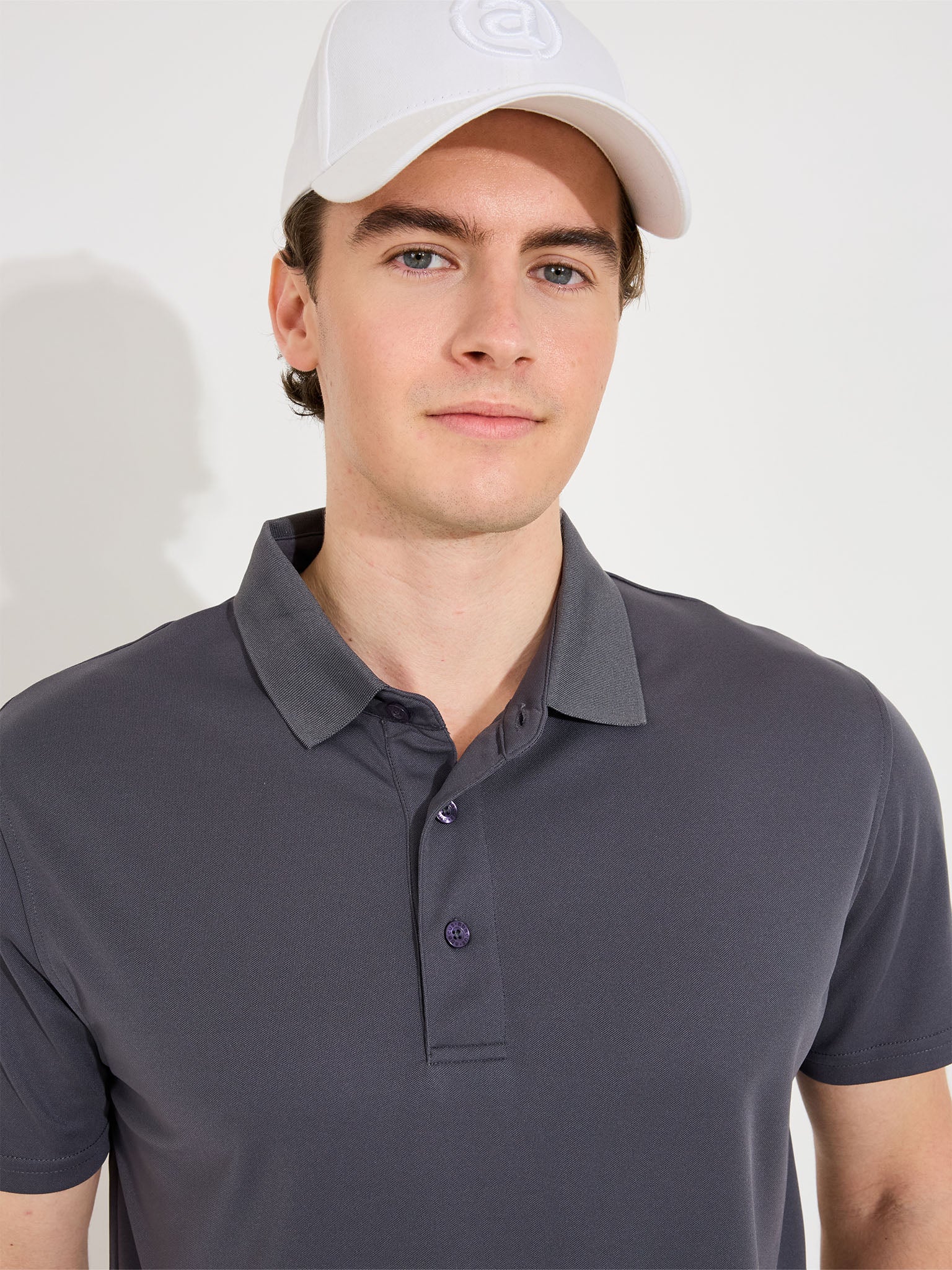Mens Cray drycool polo - dk.grey-4