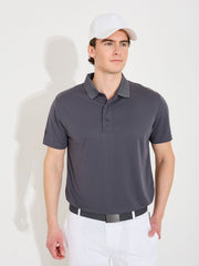 Mens Cray drycool polo - dk.grey