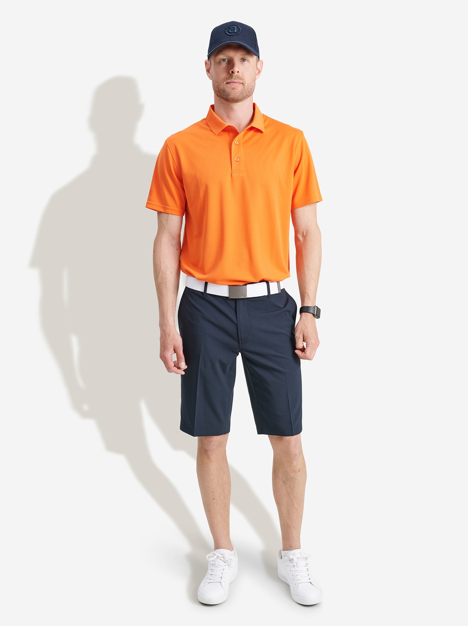 Mens Cray drycool polo - orange-2