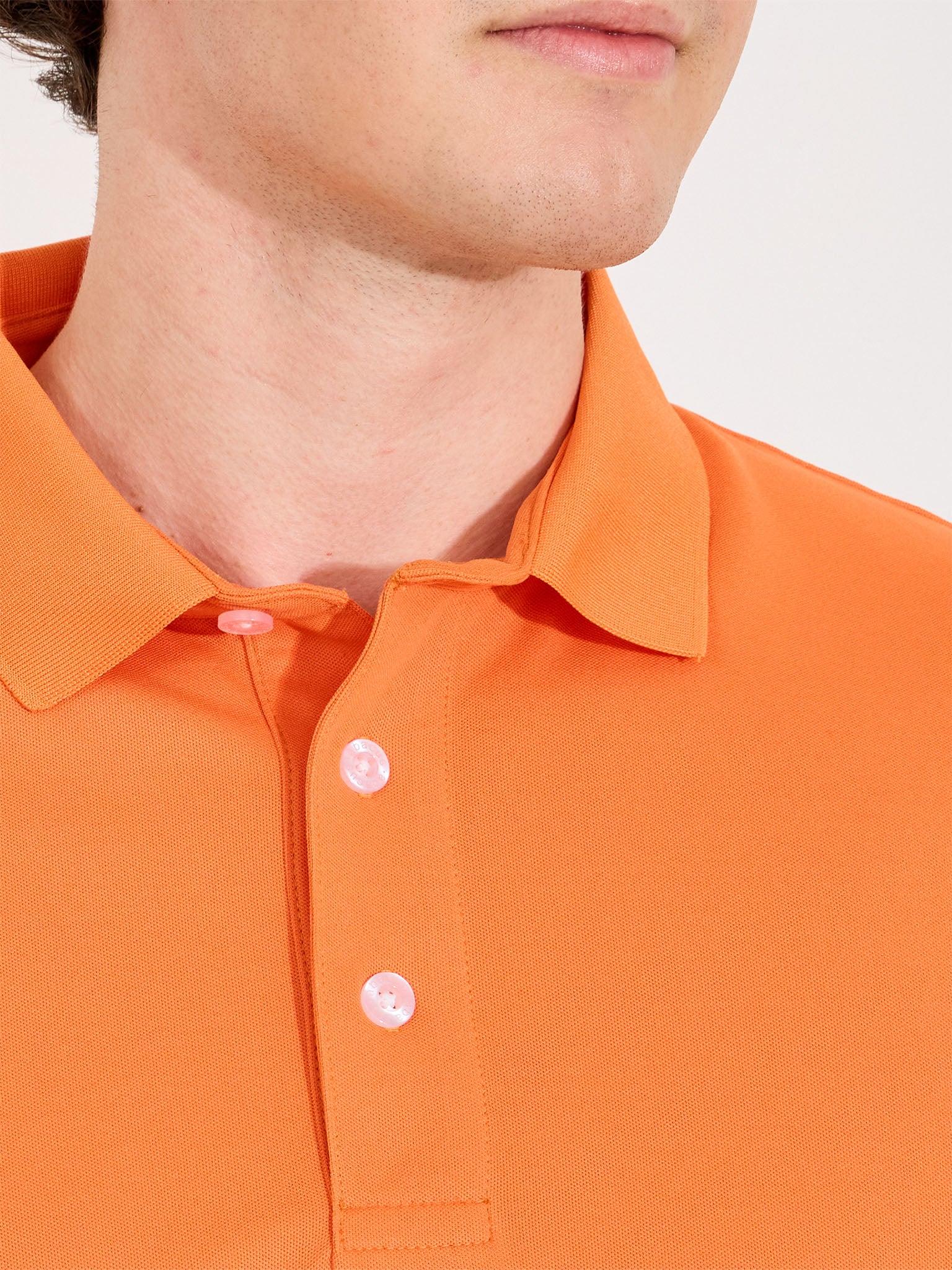 Mens Cray drycool polo - orange-5