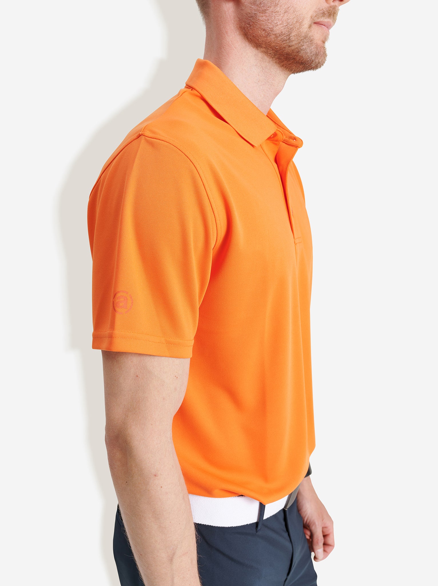 Mens Cray drycool polo - orange-5
