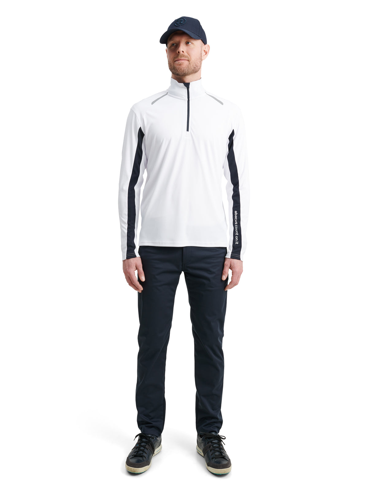 Mens Cypress longsleeve - white/navy-2