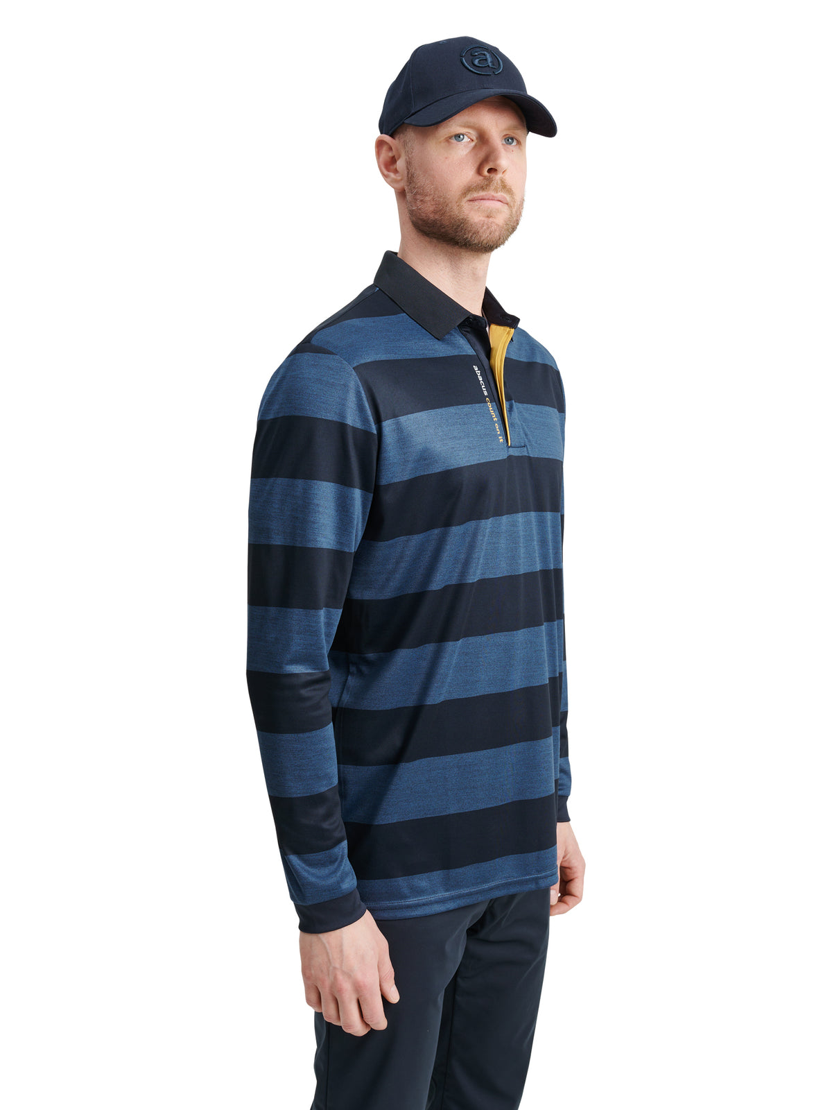 Mens Hudson longsleeve - navy/harvest-1