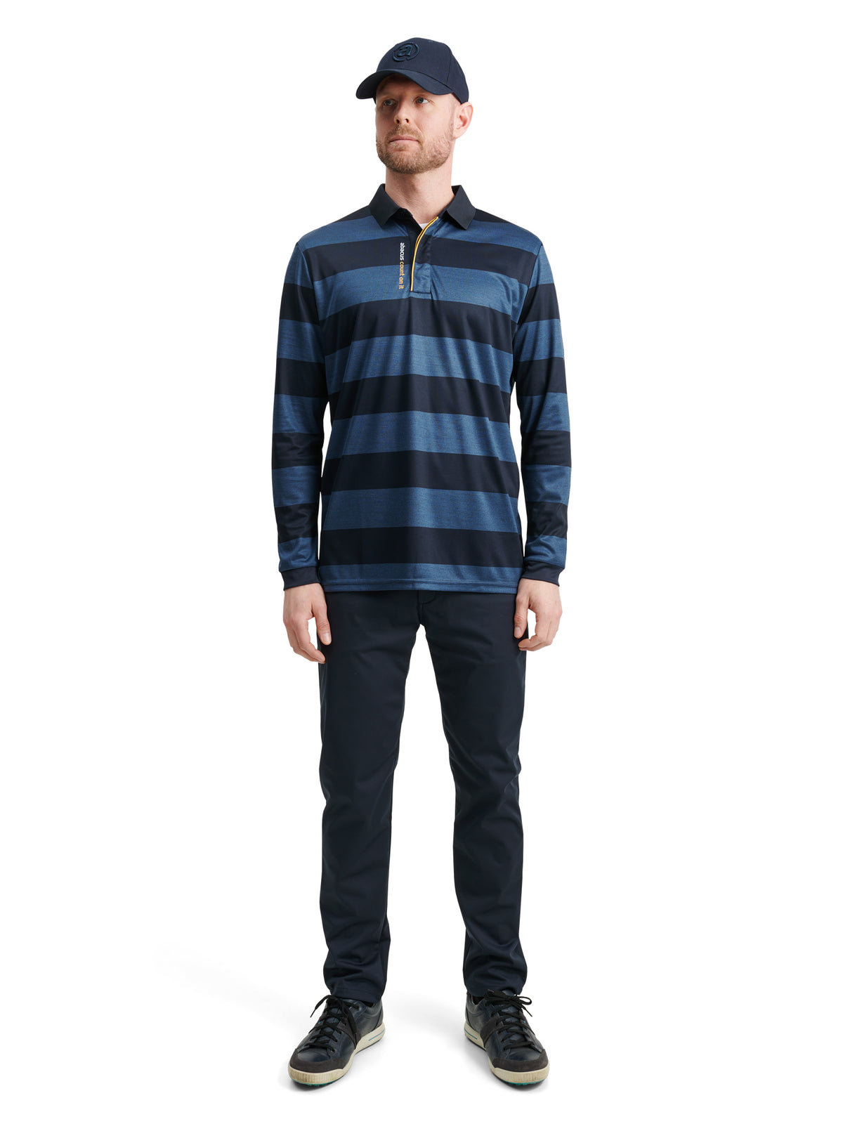 Mens Hudson longsleeve - navy/harvest-2