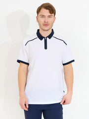 Mens Manga loosefit drycool polo - white