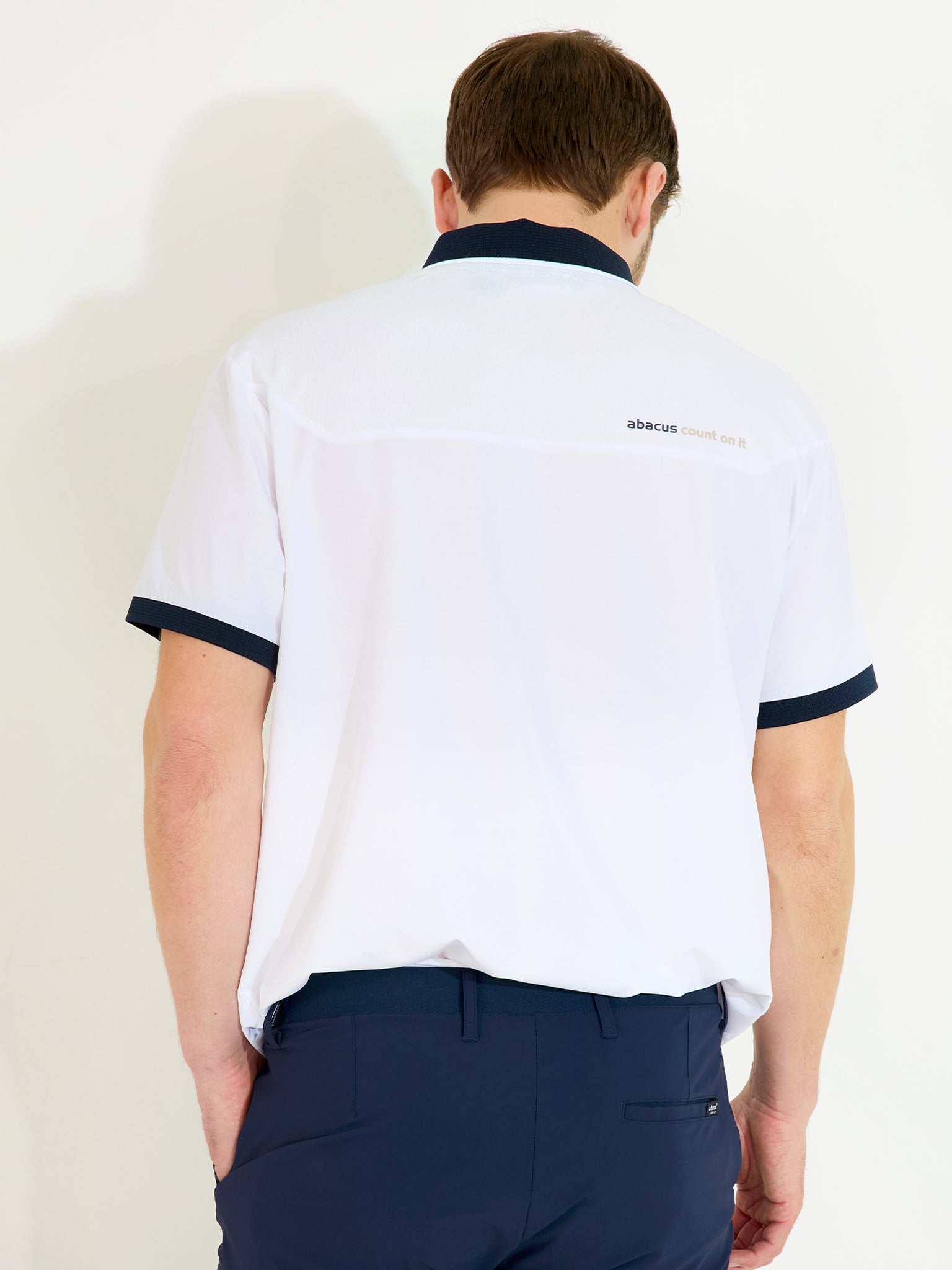 Mens Manga loosefit drycool polo - white