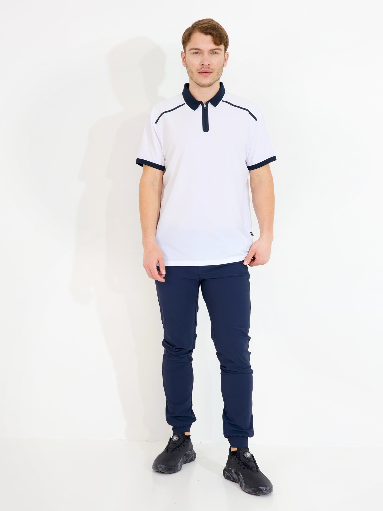 Mens Manga loosefit drycool polo - white-3