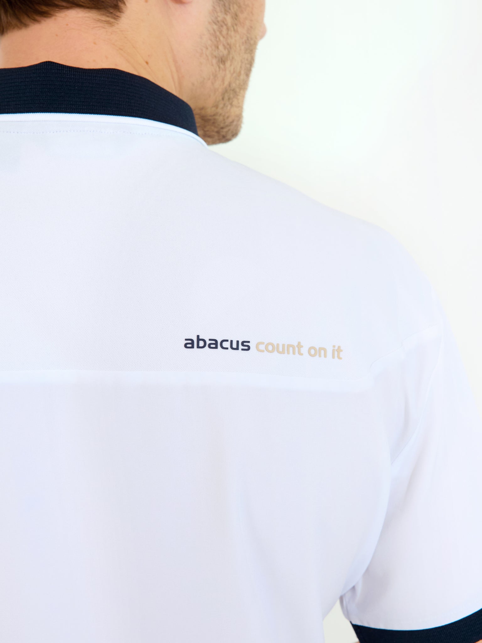 Mens Manga loosefit drycool polo - white-4