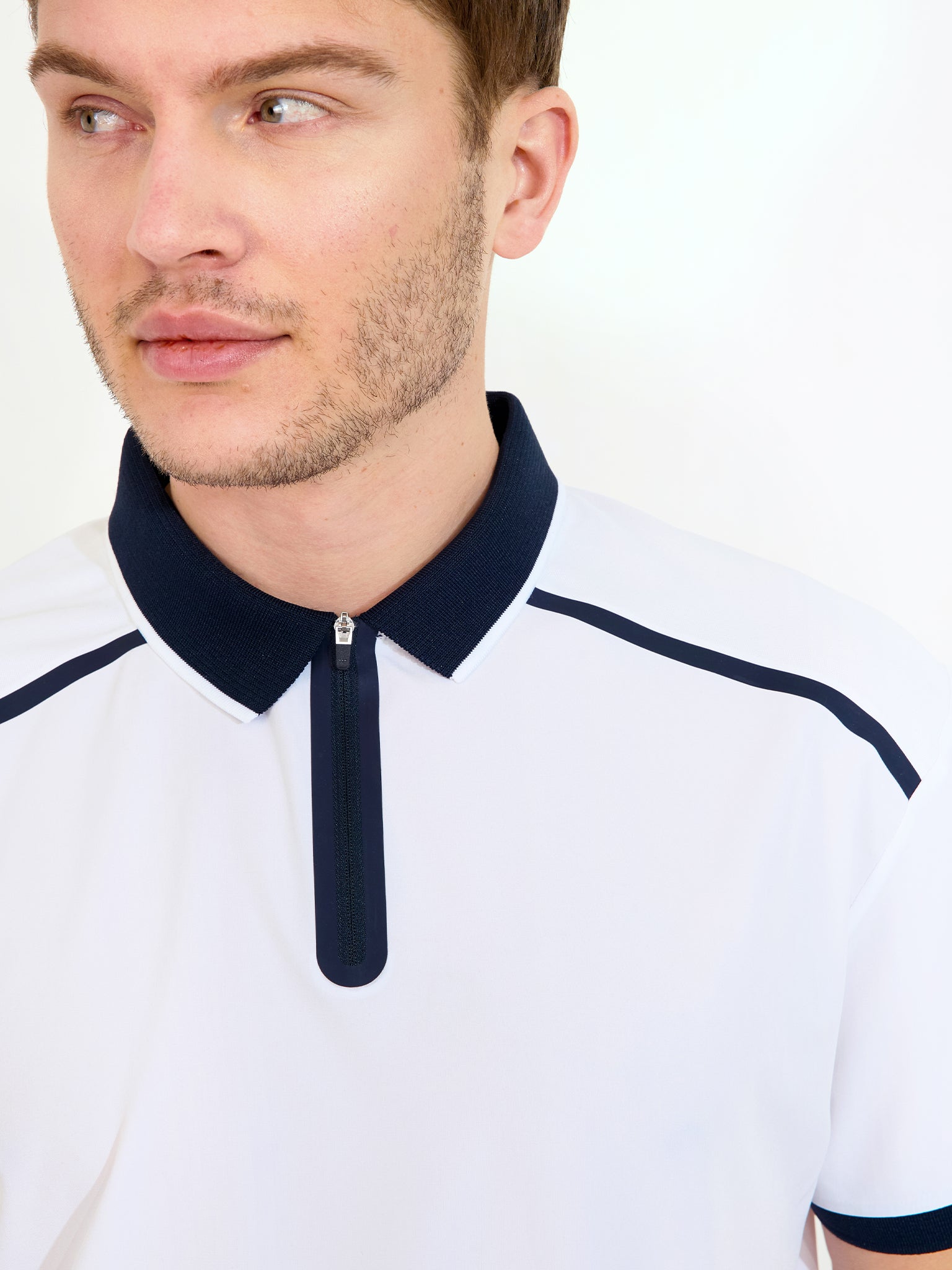 Mens Manga loosefit drycool polo - white-5