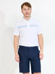 Mens Cruit drycool polo - white/iceblue