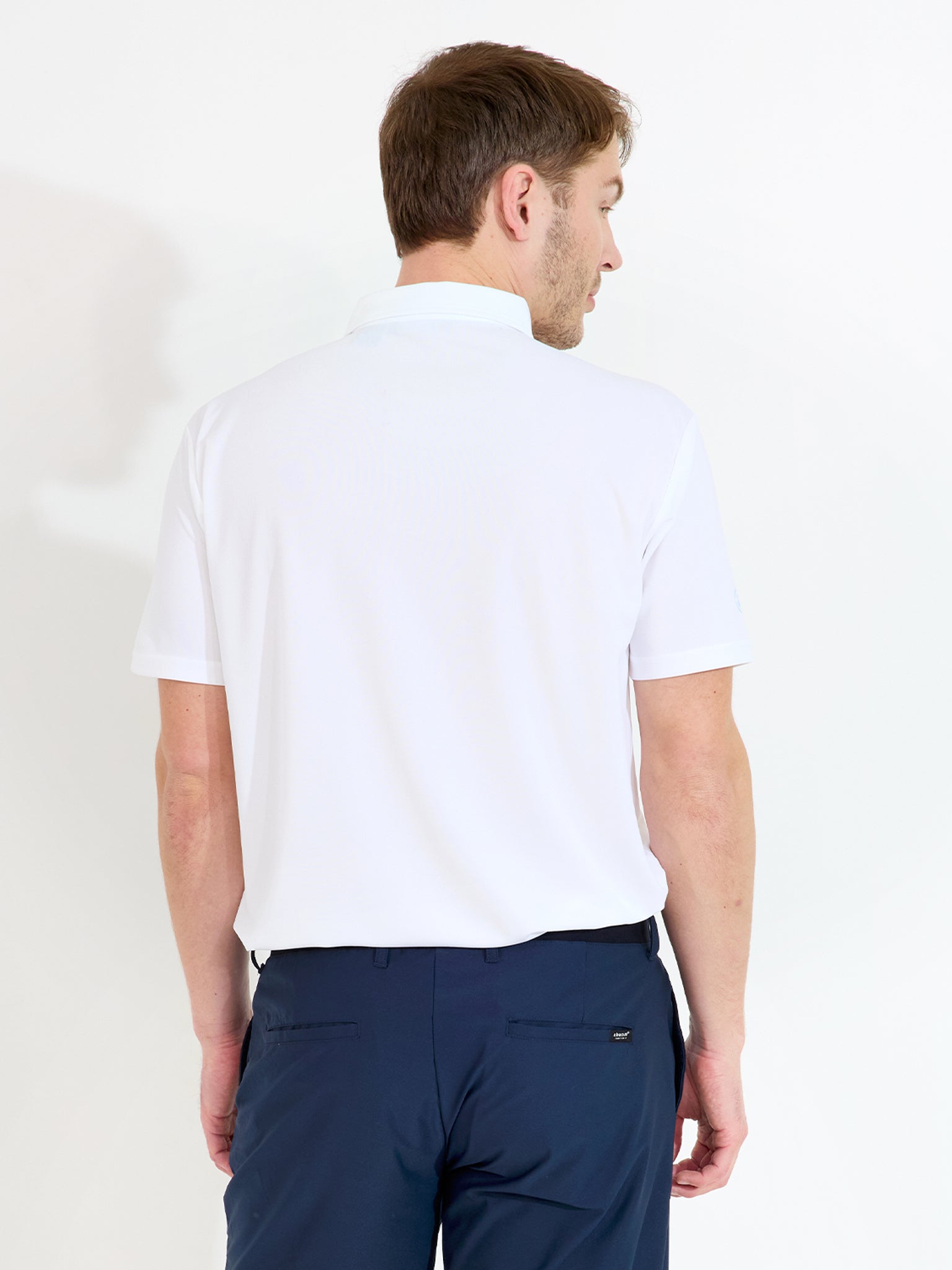 Mens Cruit drycool polo - white/iceblue