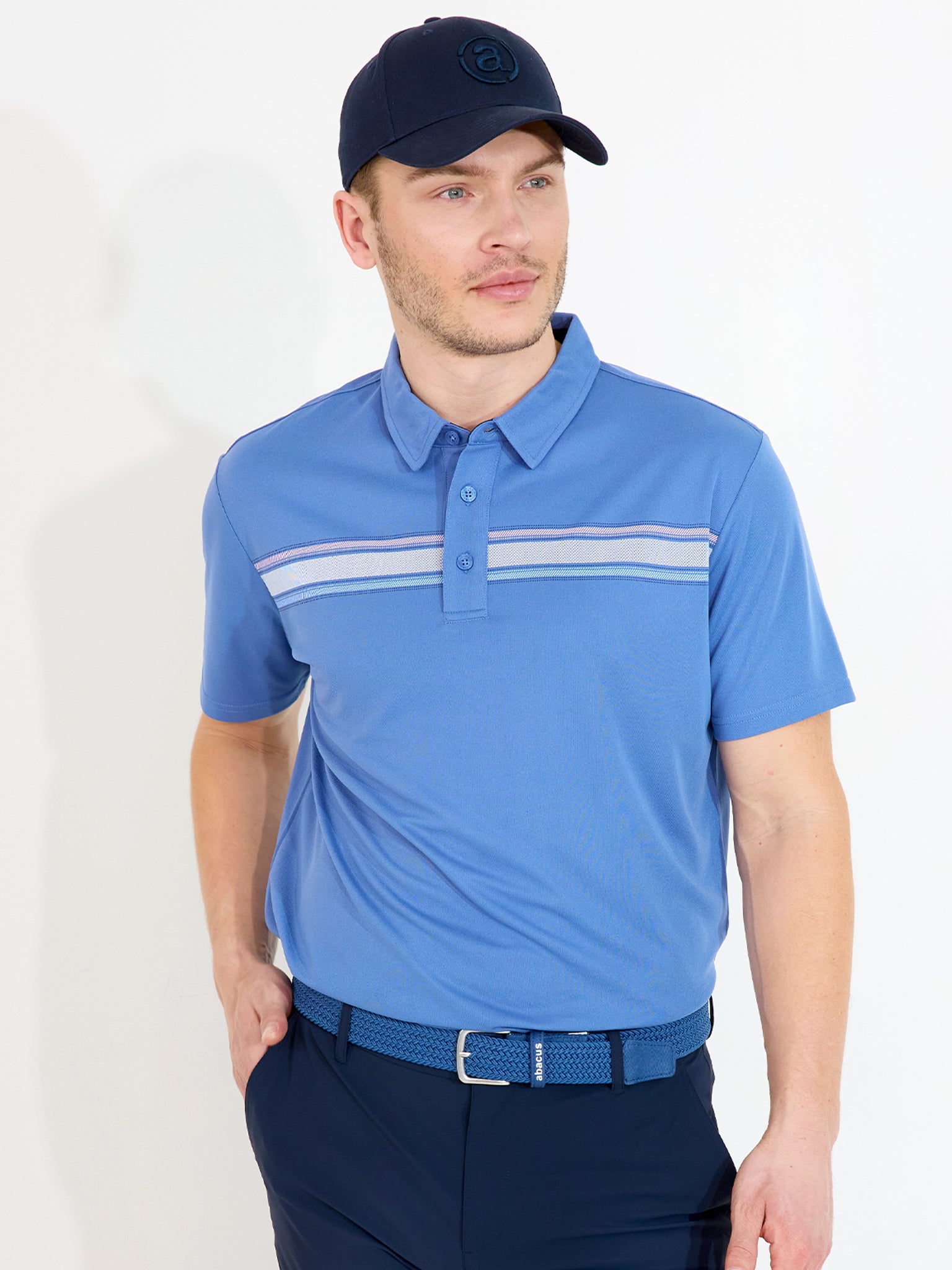 Mens Cruit drycool polo - horizon blue