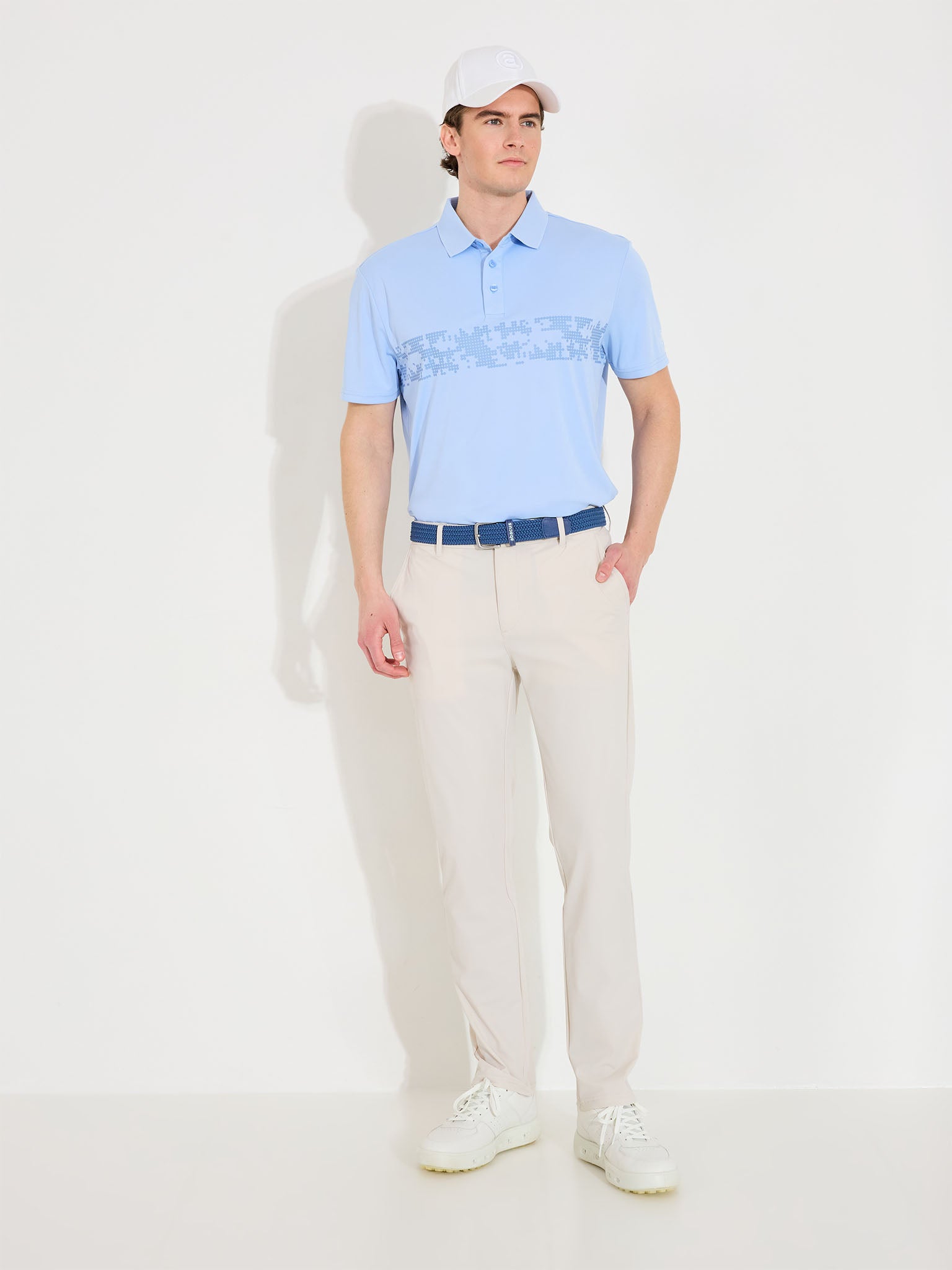 Mens Hosel drycool polo - iceblue-4