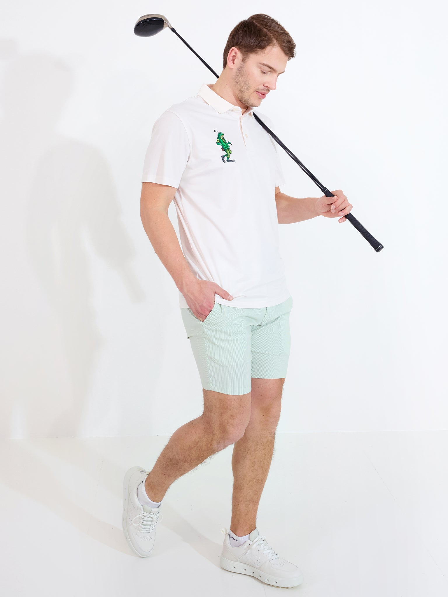 Mens Froggy drycool polo - clam