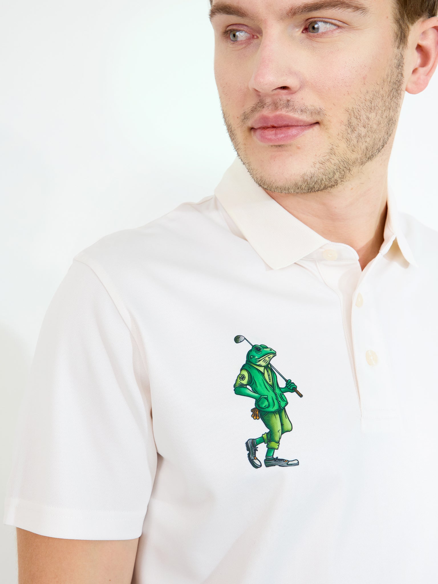 Mens Froggy drycool polo - clam-3
