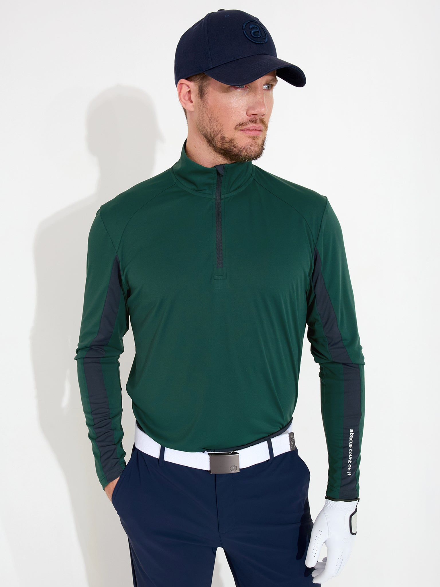 Mens Aloha UV longsleeve - course green-1