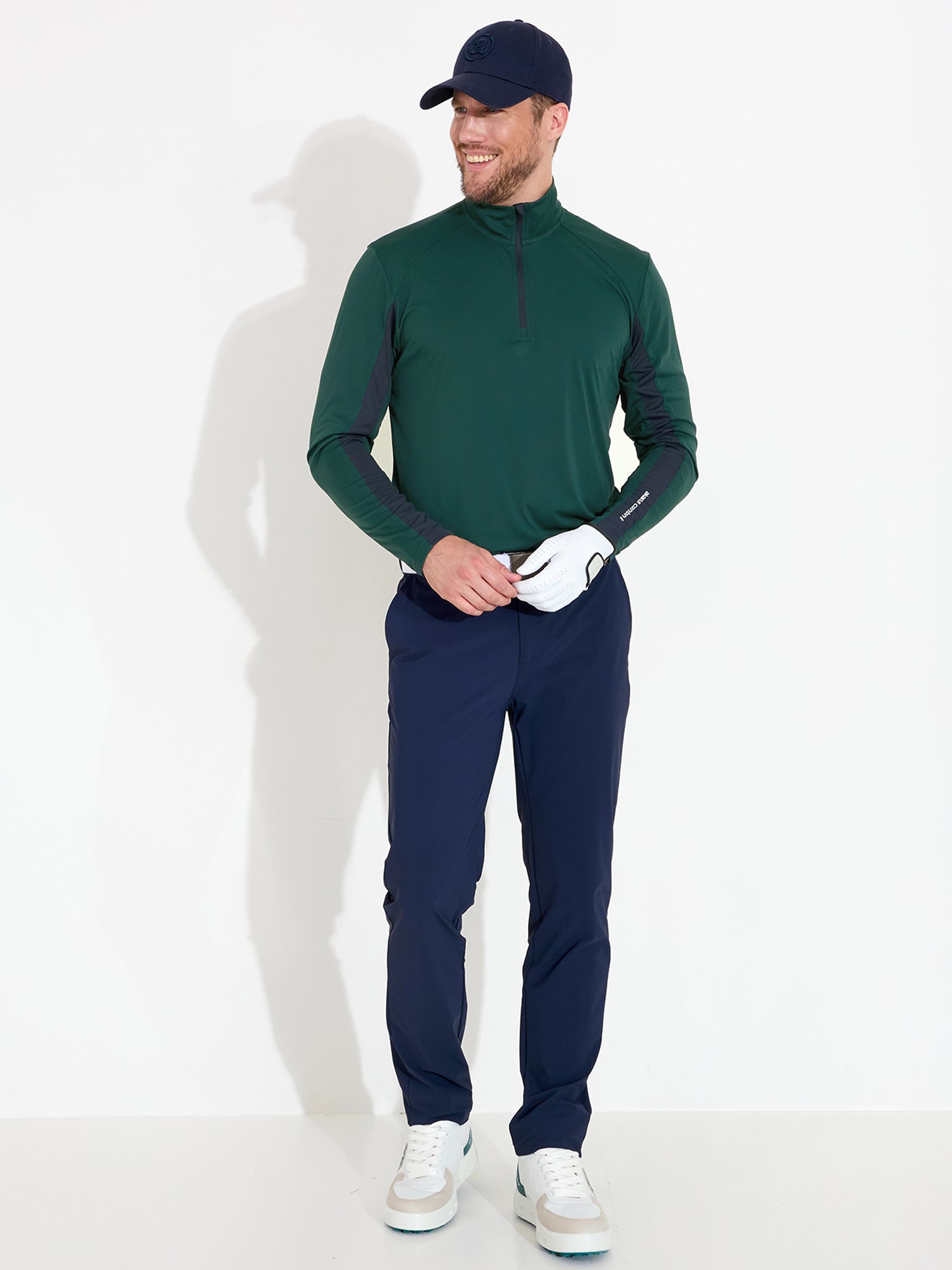 Mens Aloha UV longsleeve - course green-3