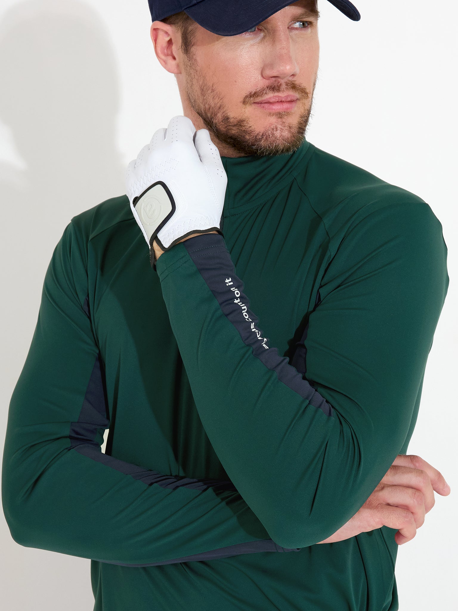 Mens Aloha UV longsleeve - course green-4