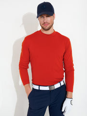 Mens Aloha UV turtle neck - crimson