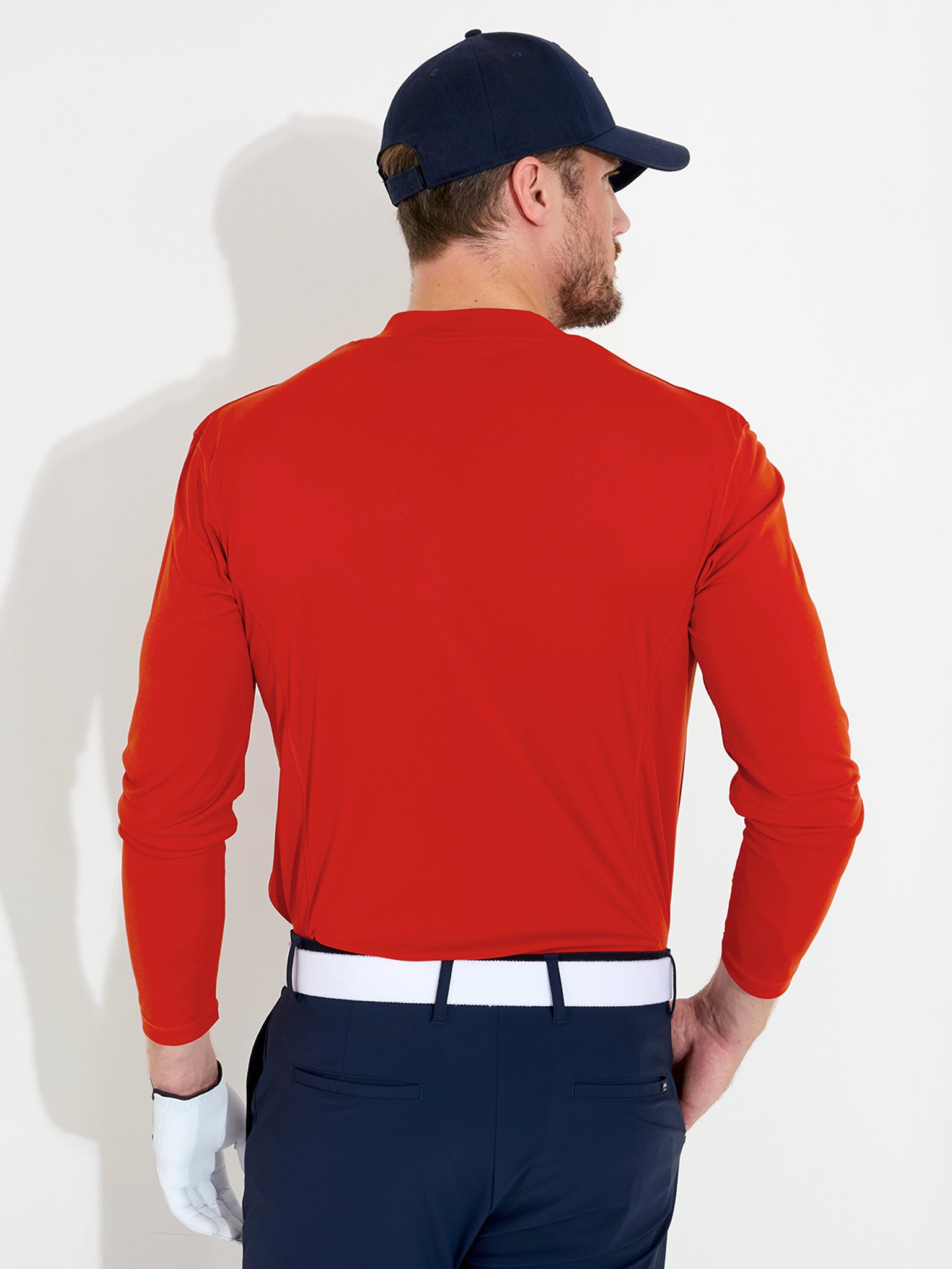 Mens Aloha UV turtle neck - crimson