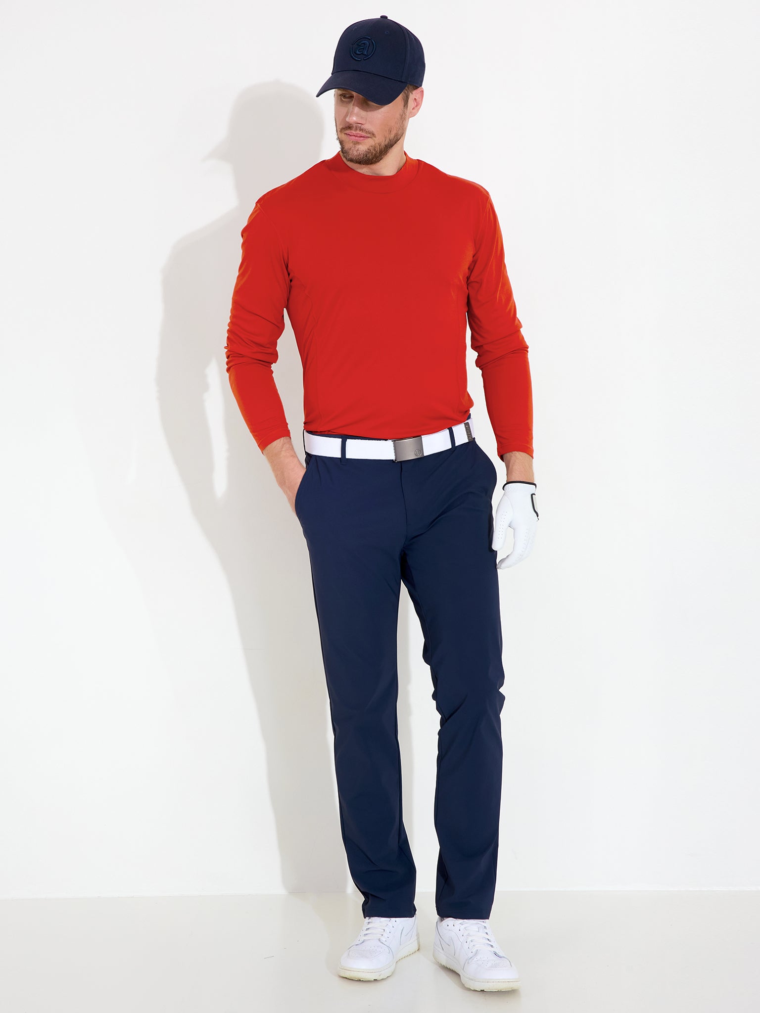 Mens Aloha UV turtle neck - crimson-3