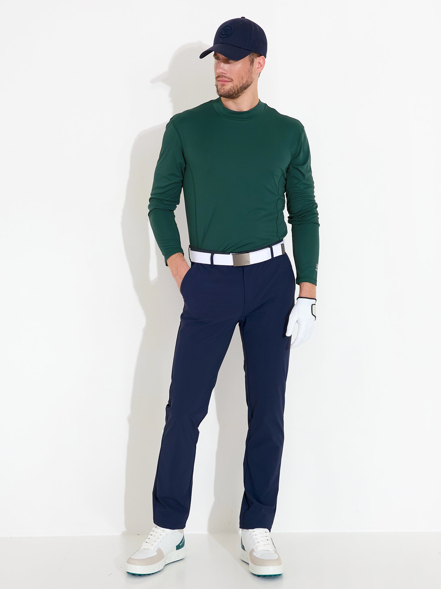 Mens Aloha UV turtle neck - course green-3