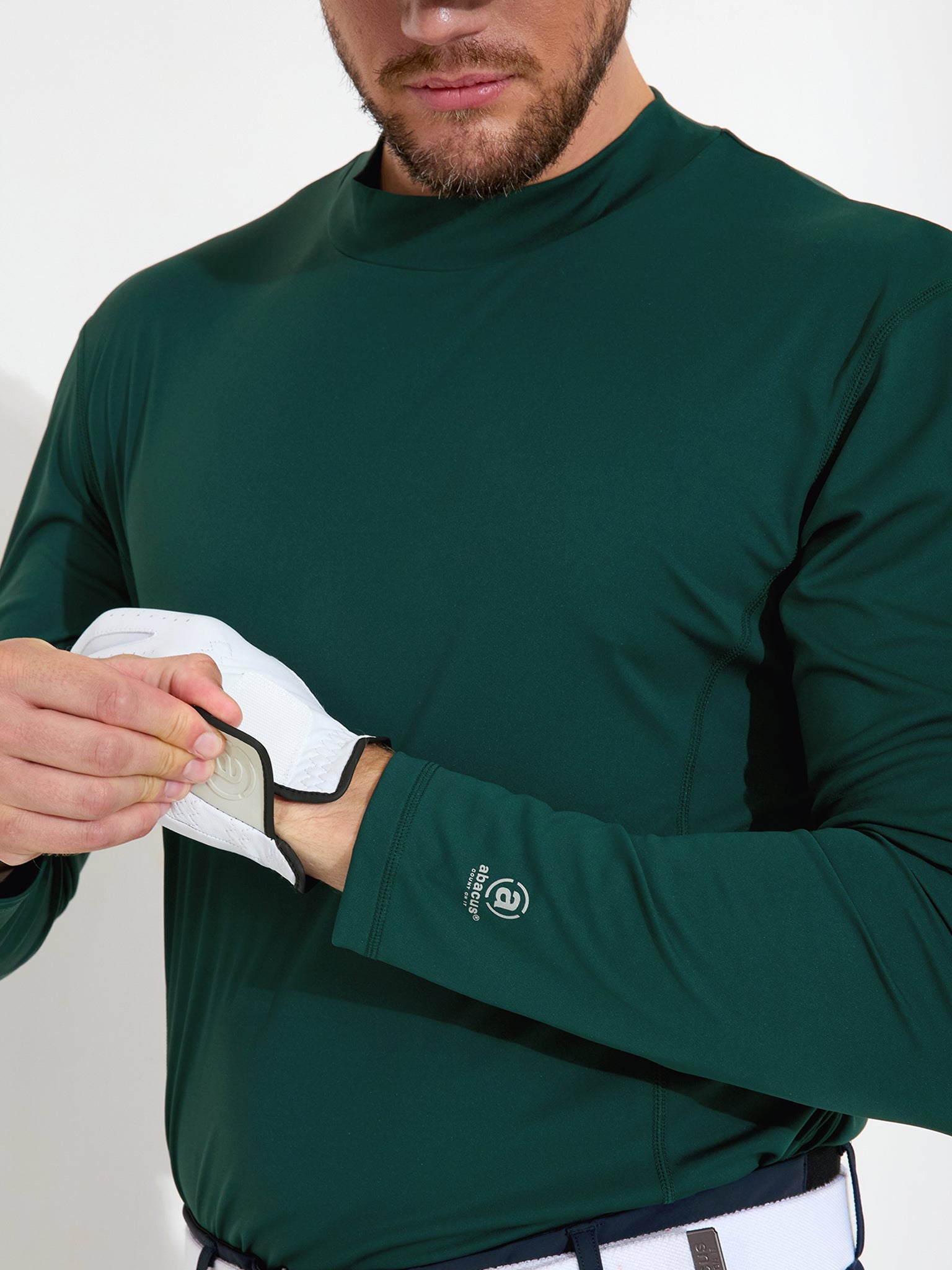 Mens Aloha UV turtle neck - course green-4