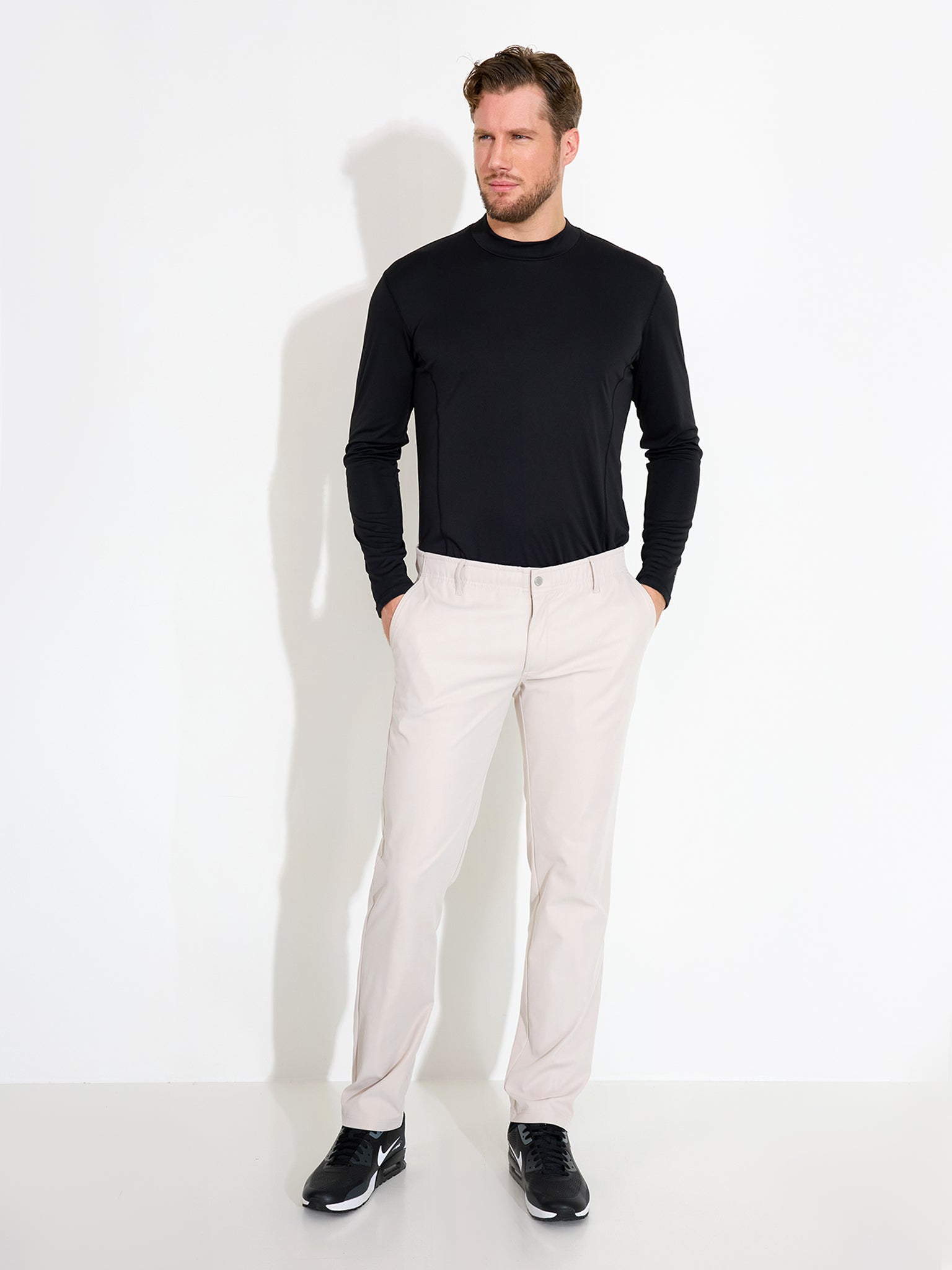 Mens Aloha UV turtle neck - black-3