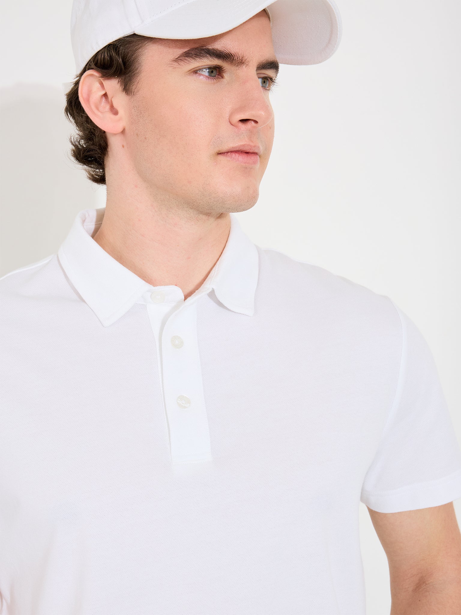Mens Hillside polo - white-4