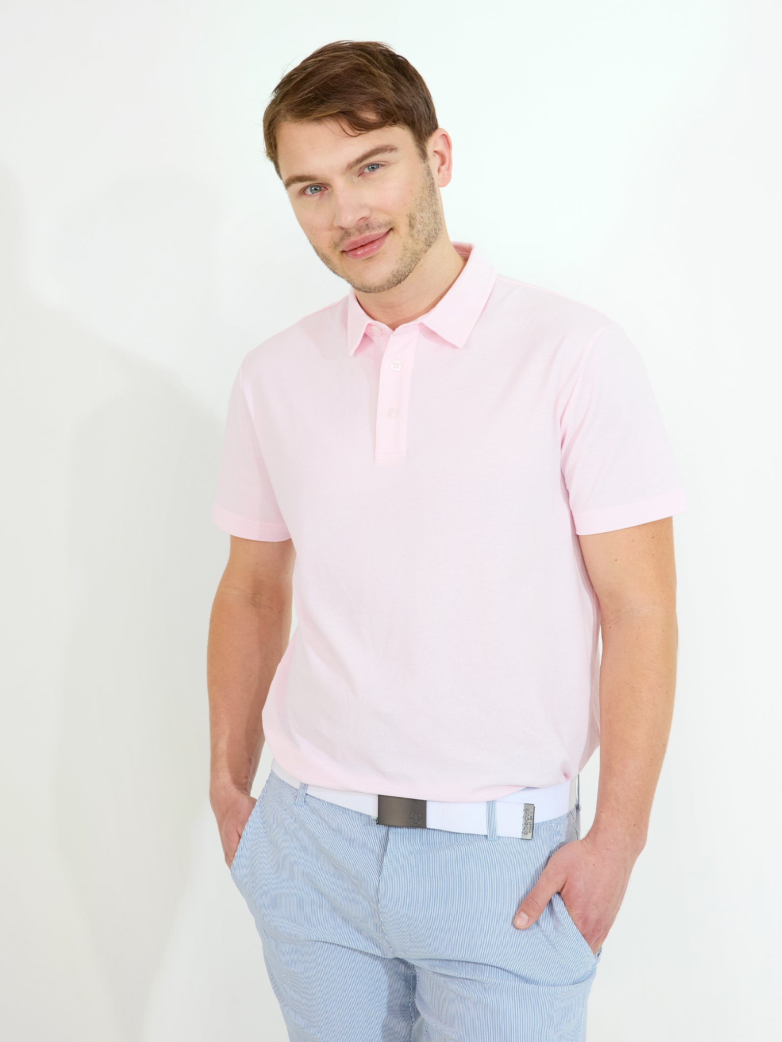 Mens Hillside polo - lt.pink-5