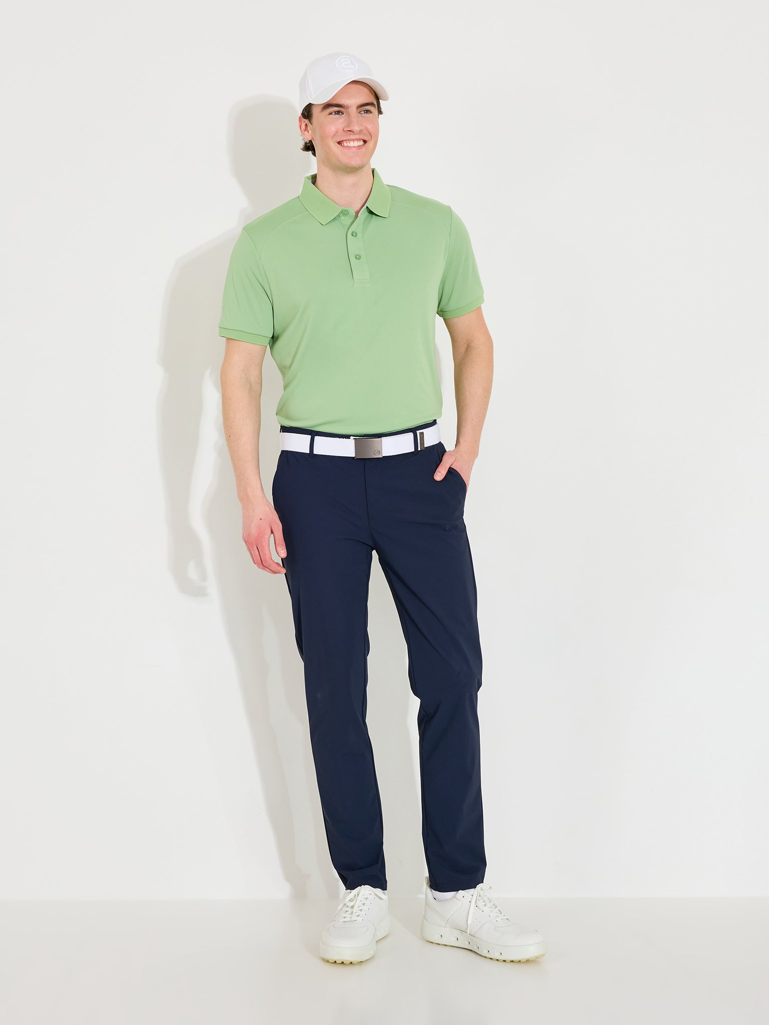 Mens Hammel recycled polo - apple-3