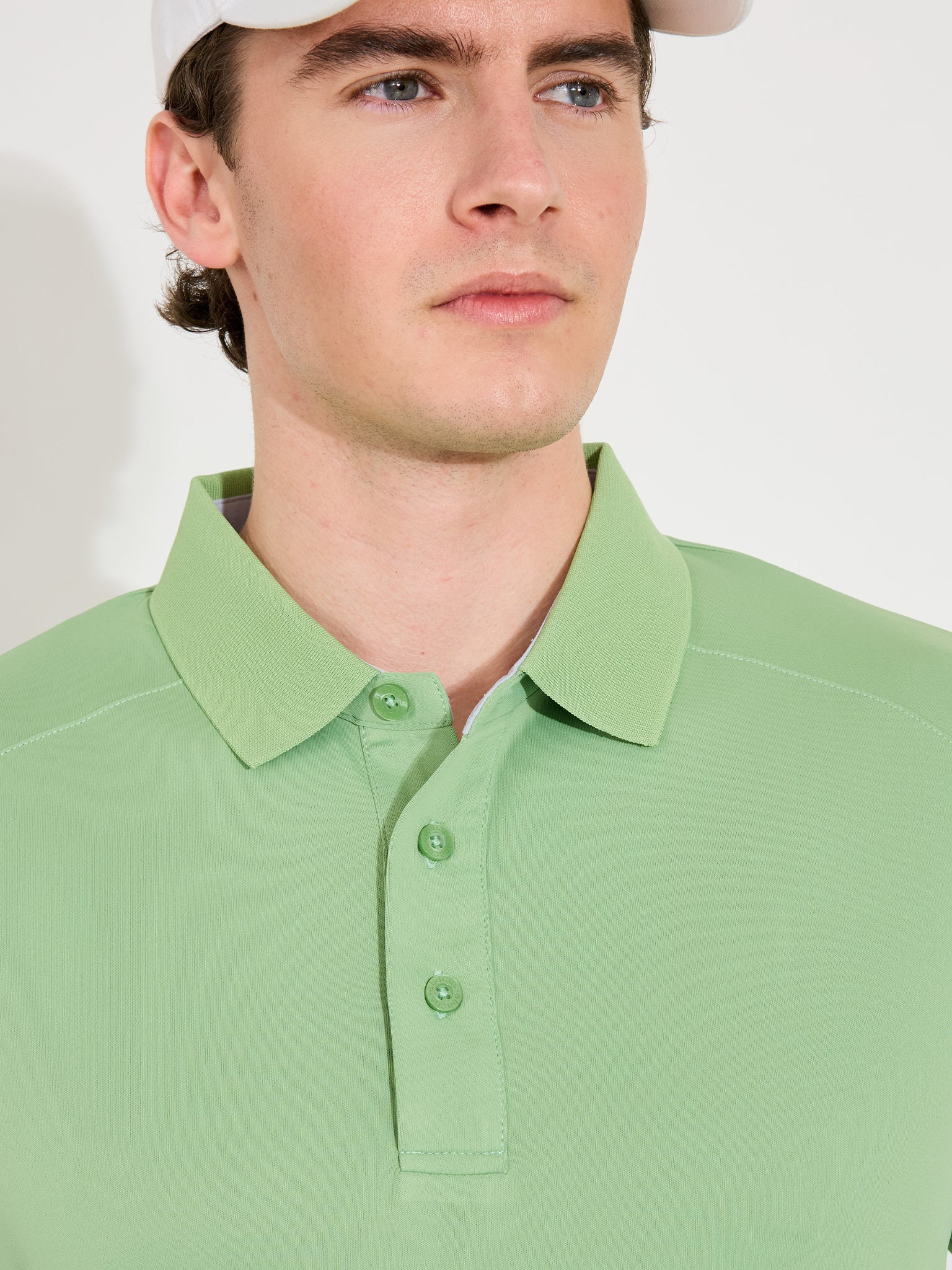Mens Hammel recycled polo - apple-4