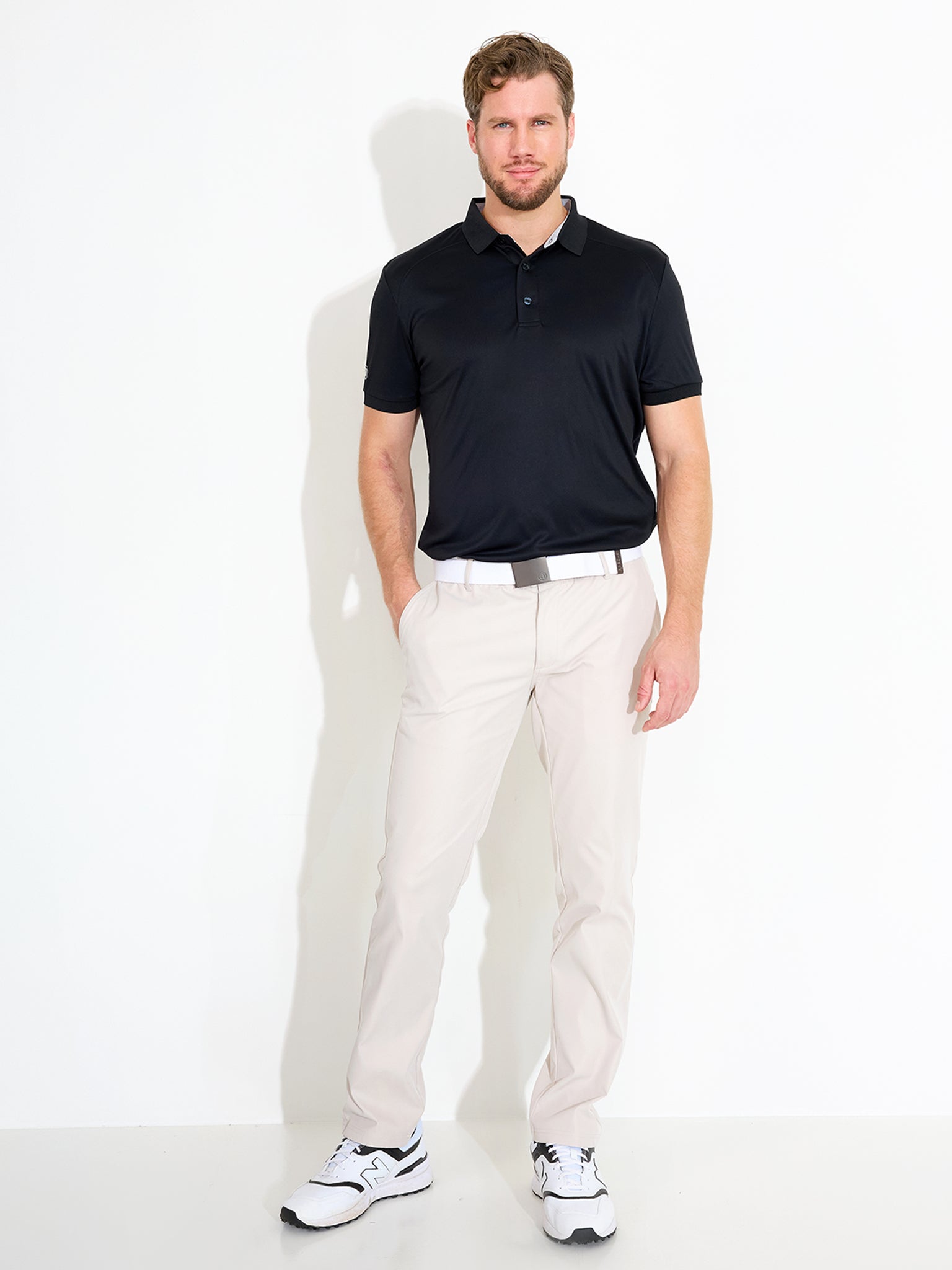 Mens Hammel recycled polo - black-3
