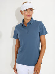 Lds Cray drycool polo - steelblue