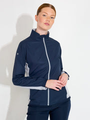 Lds Lanark classics stretch wind jacket - navy/lt.grey
