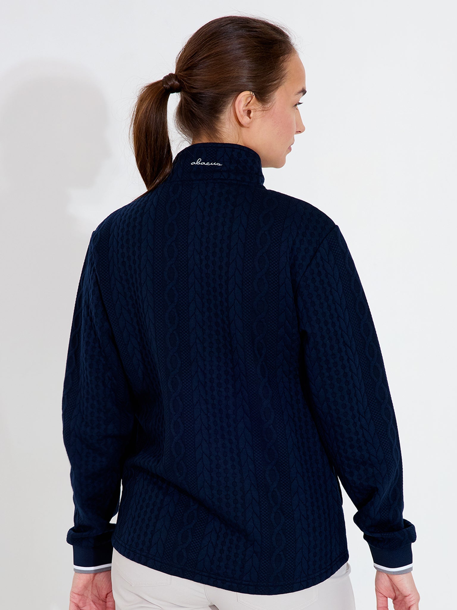 Lds Woburn midlayer fullzip - Solheim Cup-themed - navy-3
