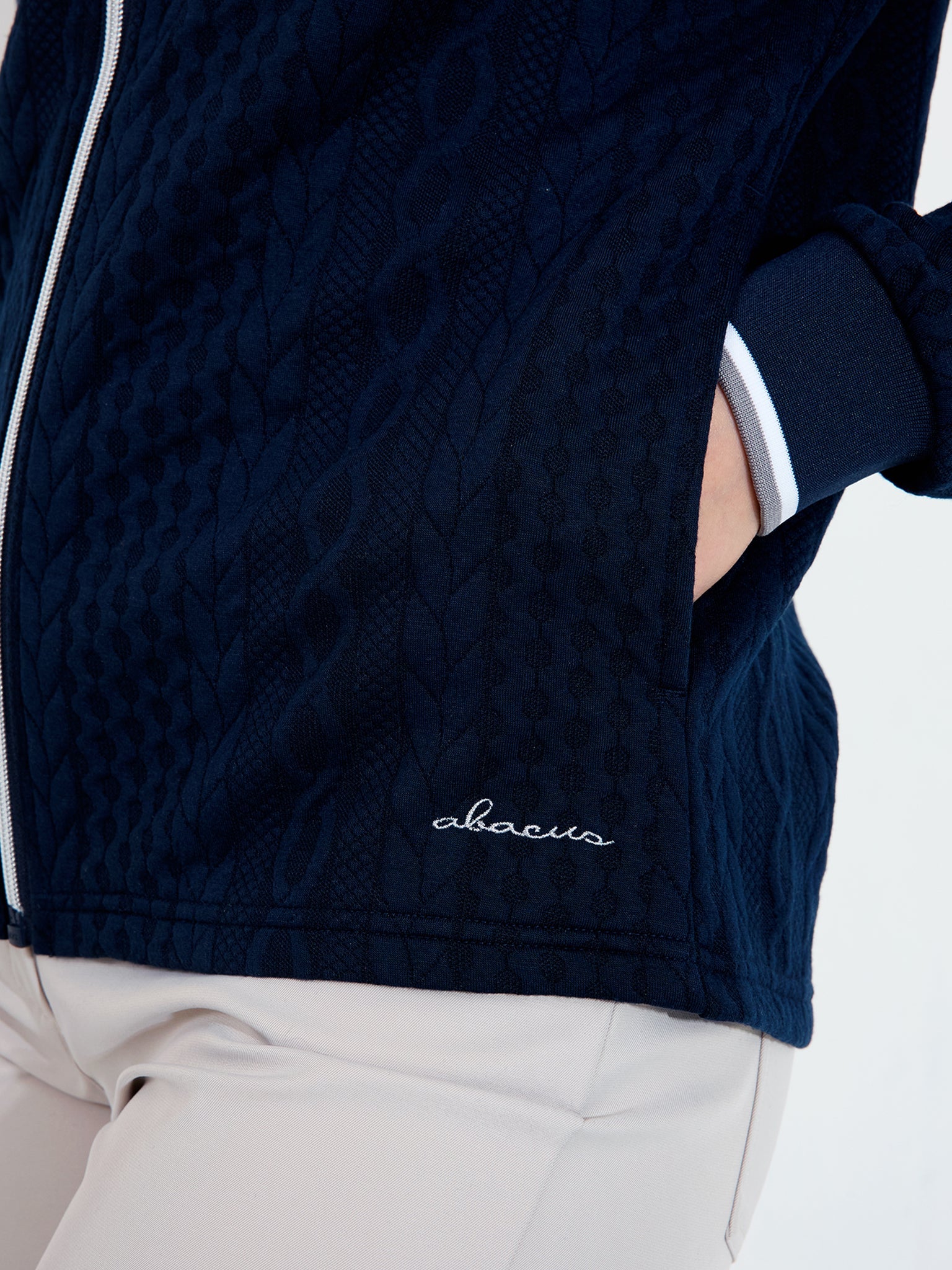 Lds Woburn midlayer fullzip - Solheim Cup-themed - navy-4