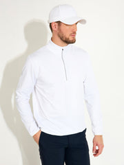 Mens Cradoc halfzip fleece - white
