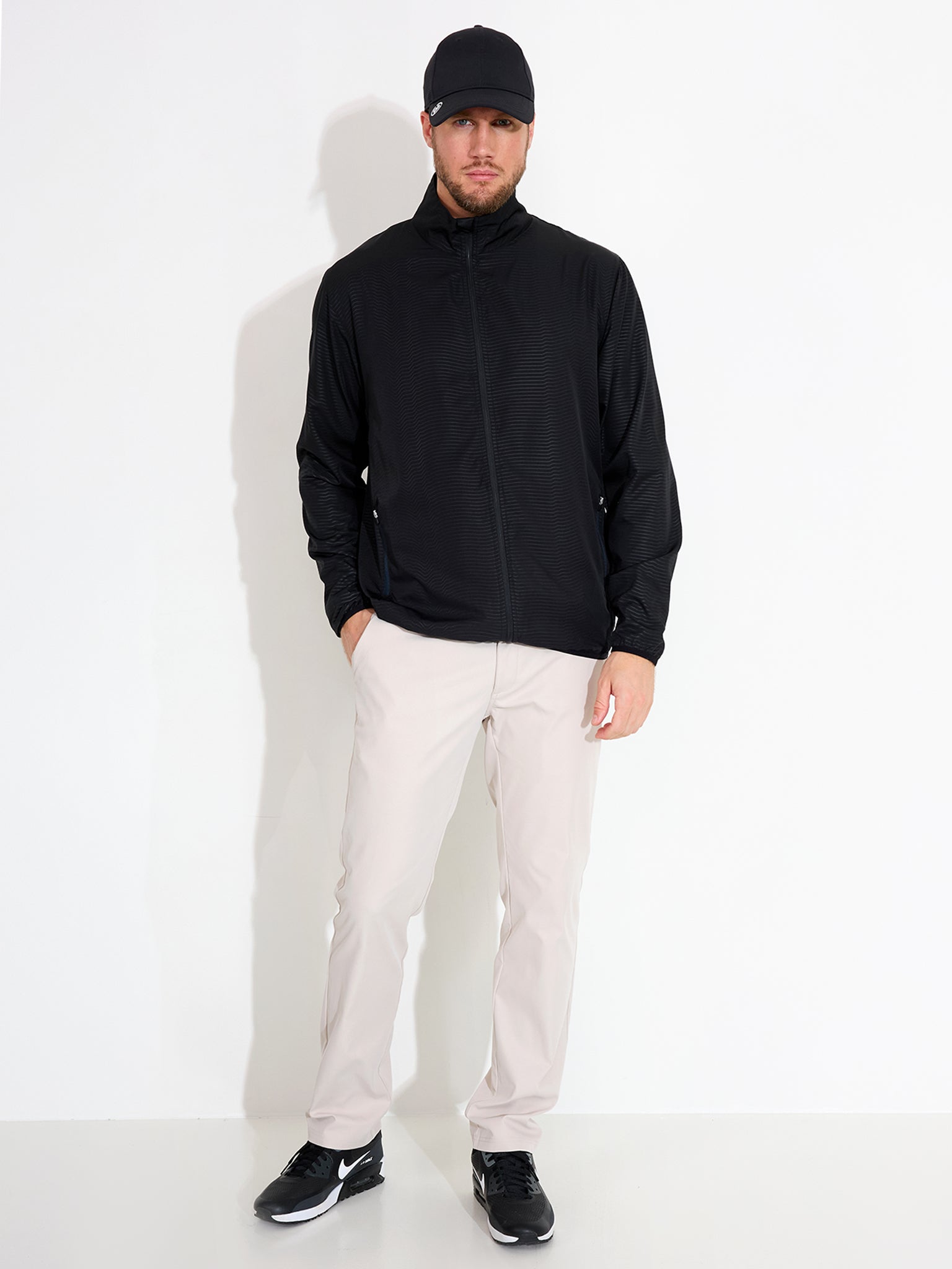 Mens Lanark classics stretch windjacket - black – Abacus Sportswear