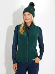 Lds Foxhills midlayer bodywarmer - course green