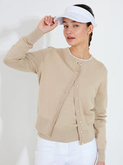 Lds Niblick cardigan - lt.sand