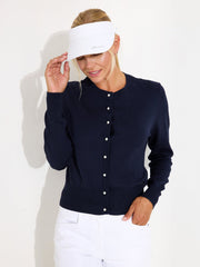 Lds Niblick cardigan - navy