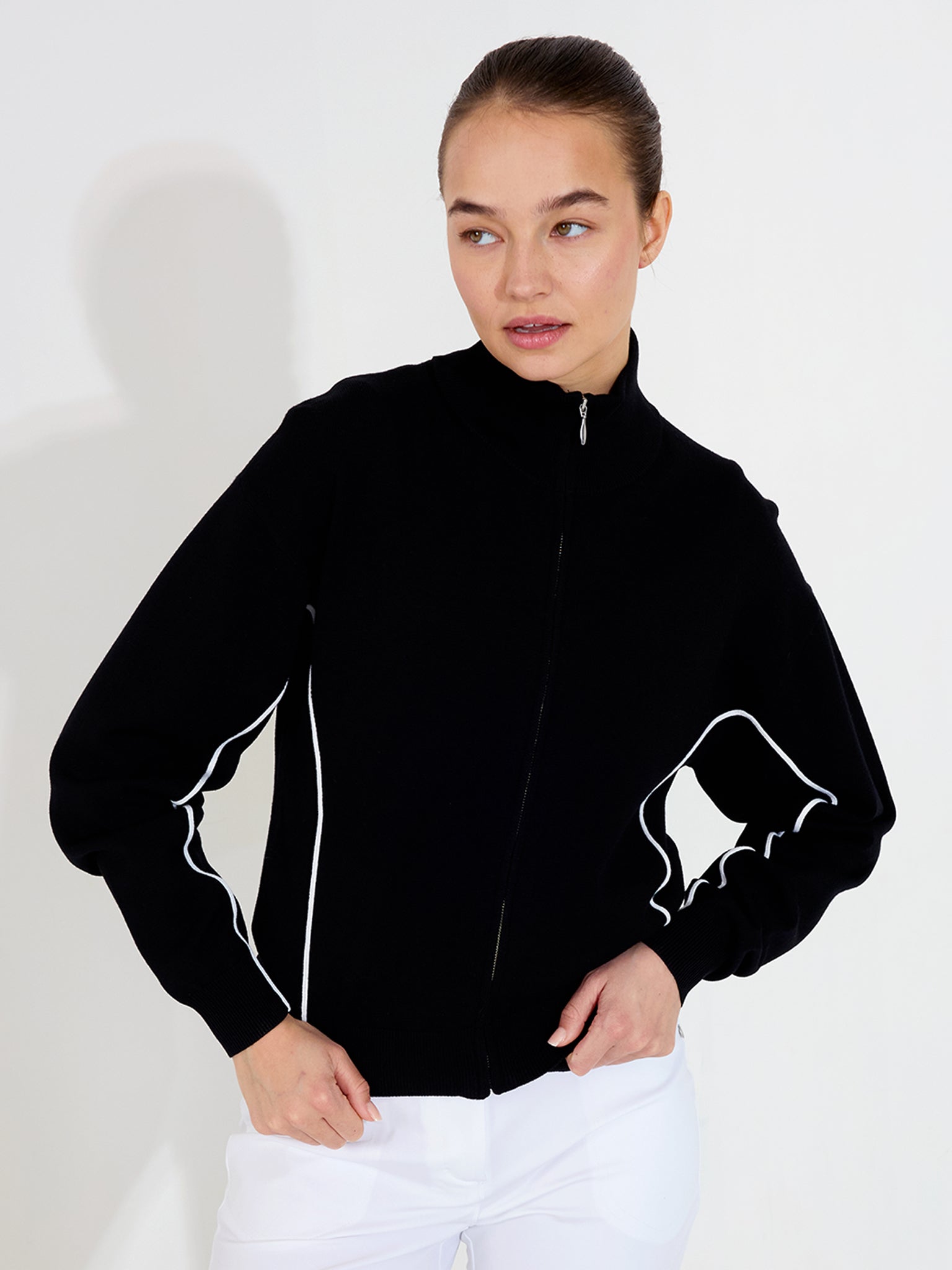 トップス 29 Lds Niblick fullzip - black – Abacus Sportswear