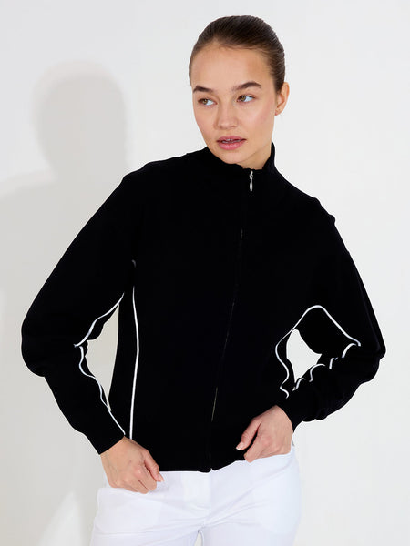 Lds Niblick fullzip - black – Abacus Sportswear